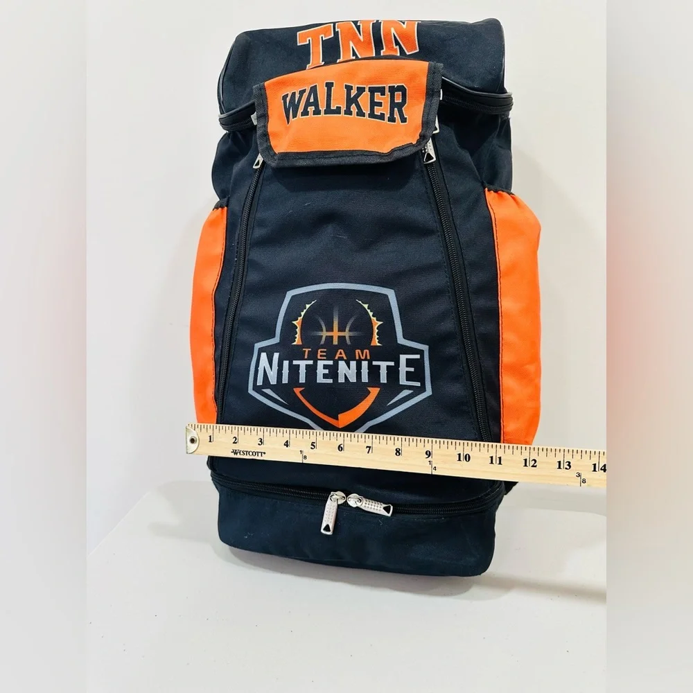 Backpack With Inscription TNN Walker And Shoe‎ Compartment Black /Orange